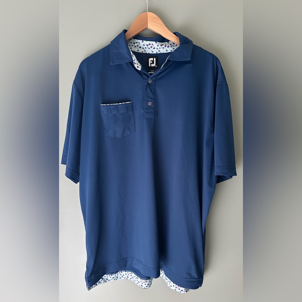 FootJoy Men's Deep Blue Polo Shirt